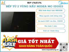 Bếp từ 2 vùng nấu Midea MC-ID3523 - Hàng chính hãng bao 1 đổi 1 trong vòng 12 tháng